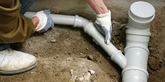 Drain and sewer pipe installation